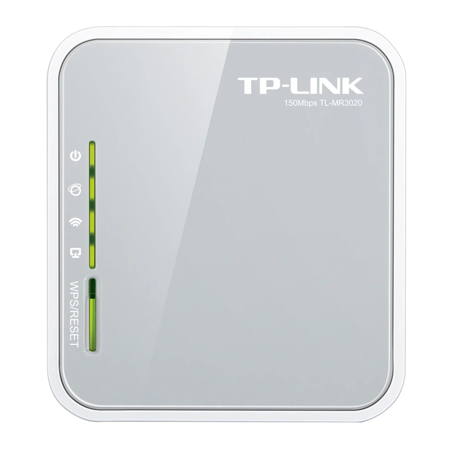 TP-Link TL-MR3020 Quick Installation Manual