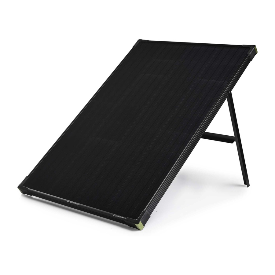 Goal Zero Boulder 100 - Solar Panel Manual