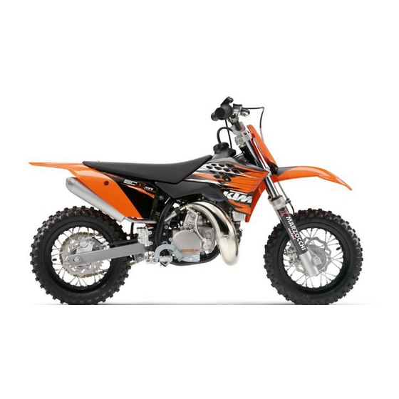 KTM 50 SX 2012 Setup Instructions