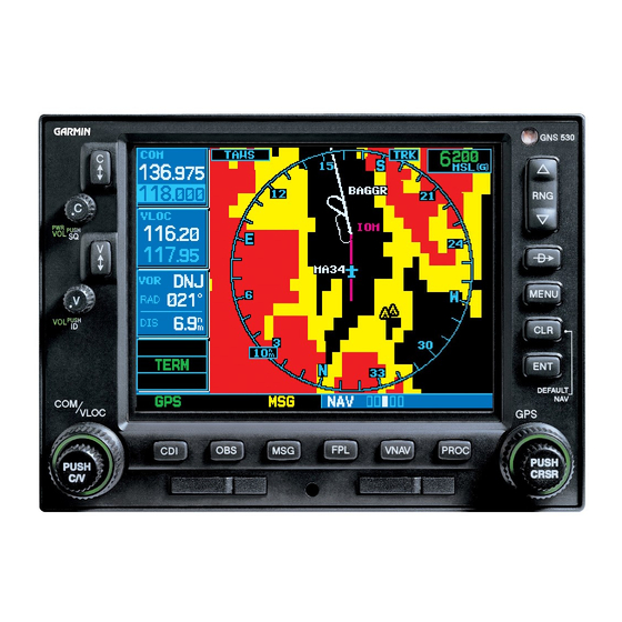 Garmin GNS 530W Quick Reference