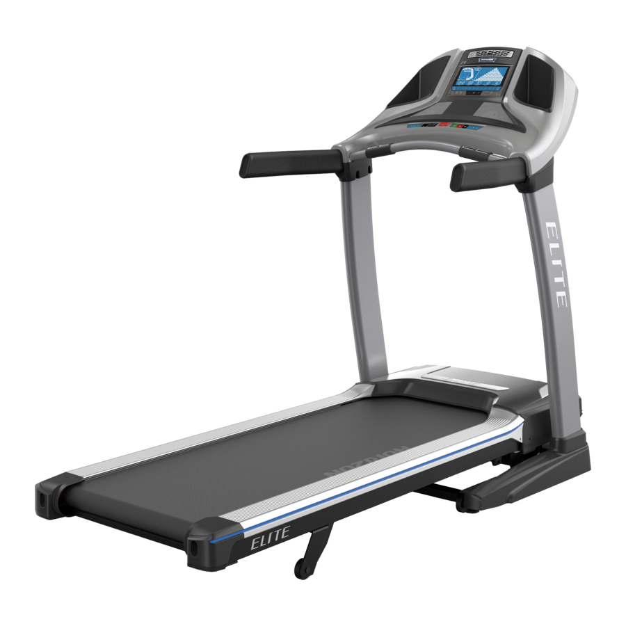Horizon Fitness ELITE T7, T9 - Treadmill Manual