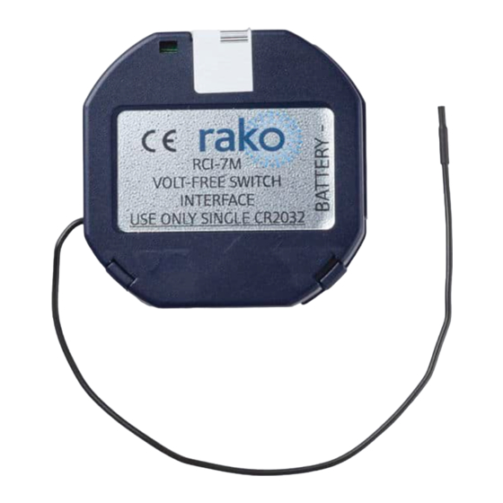 rako RCI-7M Instruction Manual