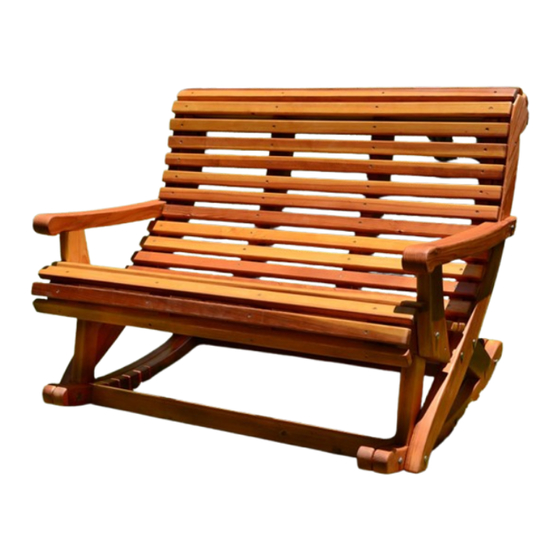 Forever Redwood ENSENADA ROCKING BENCH Assembly Instructions Manual