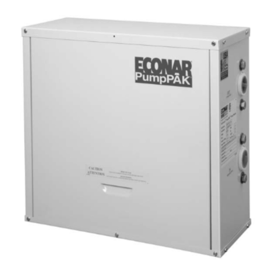 Econar GeoSource PumpPAK GPP 1S25-1-A Installation And Operating Instructions Manual