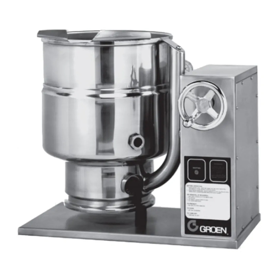 Groen  TDBCE Series Operator's Manual