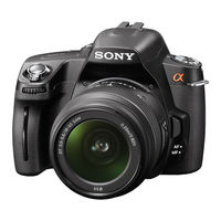 Sony DSLR-A390L - alpha; Digital Single Lens Reflex Camera Zoom Instruction Manual
