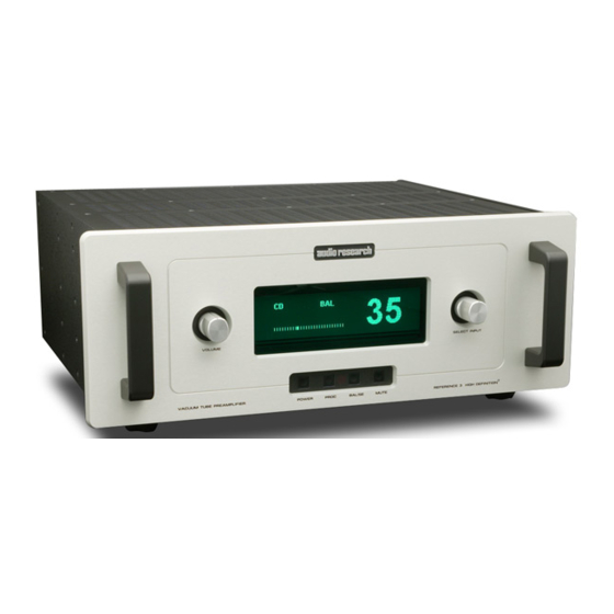 Audio Research Reference 3 Owner's Manual