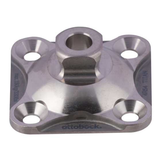 Otto Bock 4R54 Prosthetic Pyramid Adapter Manuals