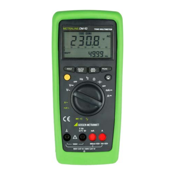 Gossen MetraWatt METRALINE DM 61 Manuals