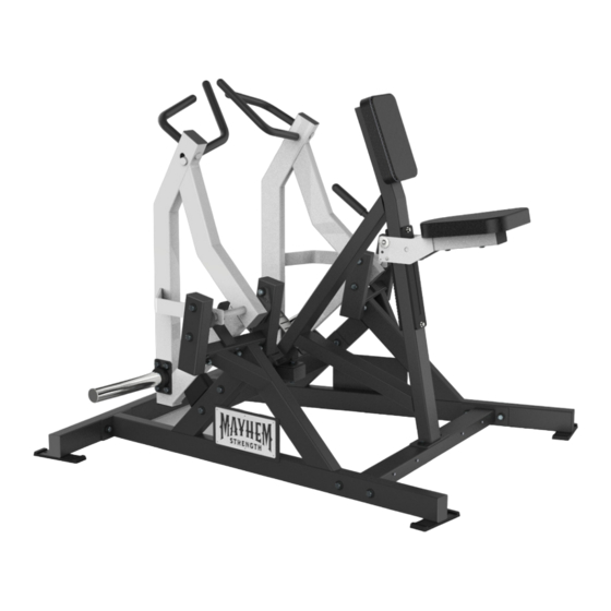 MAYHEM STRENGTH ISO Lateral Row Assembly Instructions Manual