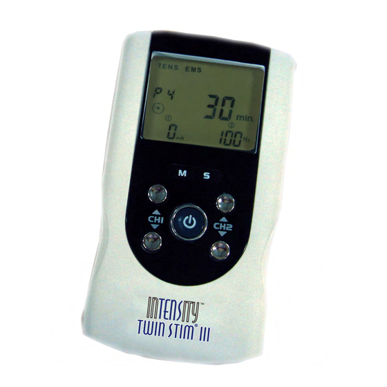 Current Solutions InTENSity Twin Stim III Manuals