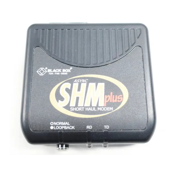 Black Box SHM-B Plus Async Series Manual