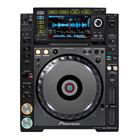 PIONEER DJ TRAKTOR CDJ-2000nexus Connection Manual