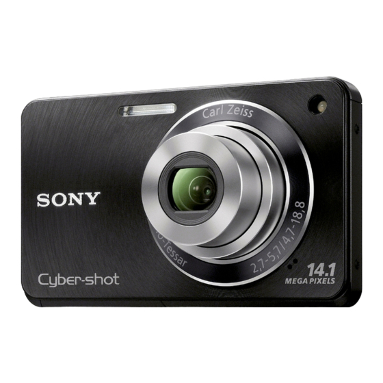 Sony Cyber-shot DSC-W350 Instruction Manual