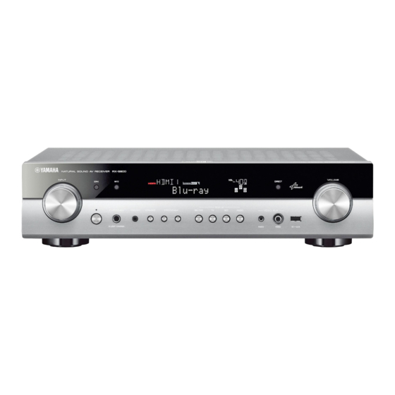 Yamaha RX-S600 Quick Setup Manual