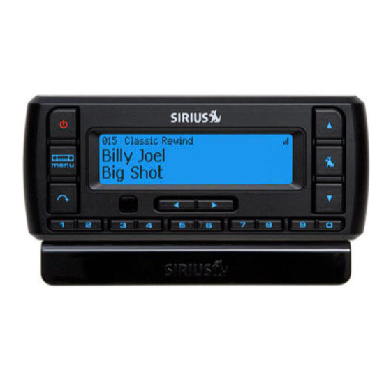 Sirius Satellite Radio SV5TK1 Getting Started
