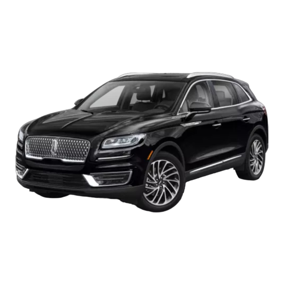 Lincoln Nautilus 2019 Quick Reference Manual
