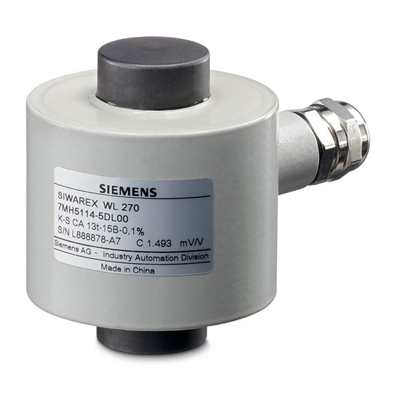 Siemens SIWAREX WL270 CP-S SB Operating Instructions Manual