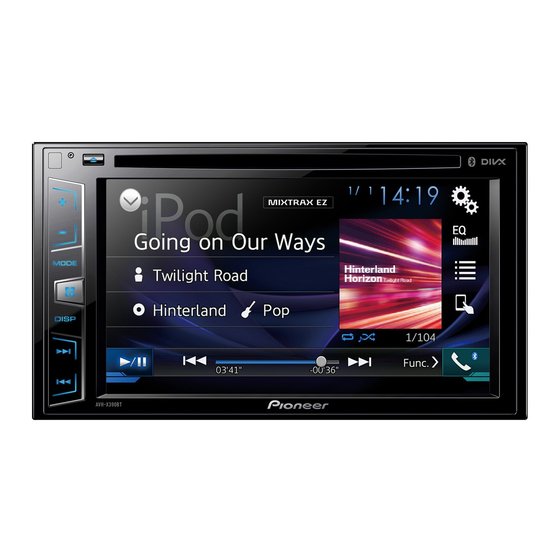 Pioneer AVH-X390BT Operation Manual