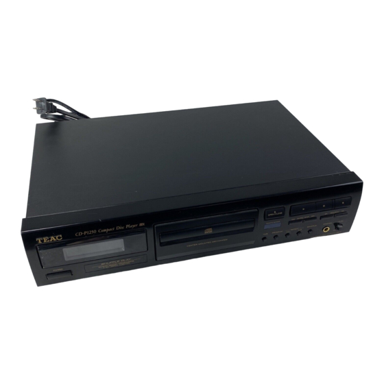 Teac CD-P1250 Owner's Manual
