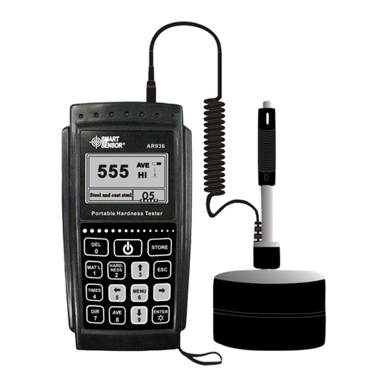 User Manuals: Smart Sensor AR936 Hardness Tester