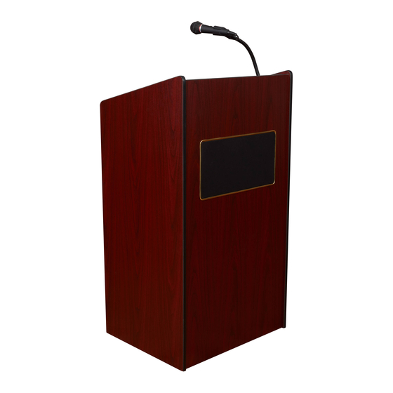 Oklahoma Sound Aristocrat Sound Floor Lectern Assembly Manual