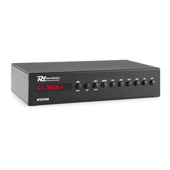 Power Dynamics WT240A Instruction Manual