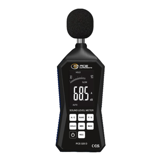 PCE Instruments PCE-325 User Manual