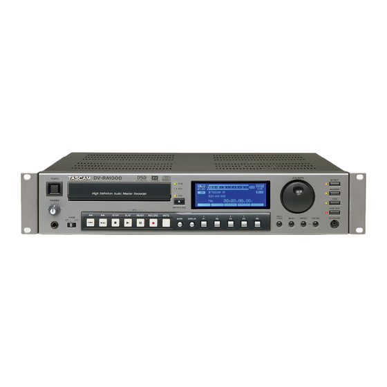Tascam DV-RA1000 Owner's Manual