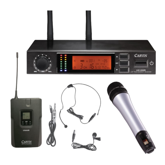 CARVIN UX1200R User Manual