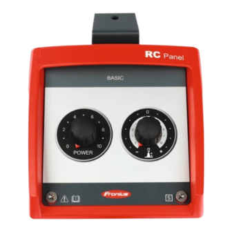 Fronius RC Panel Basic Operating Instructions Manual