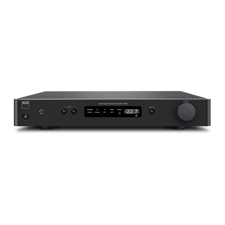 NAD C338 - Hybrid Digital Integrated Amplifier Manual