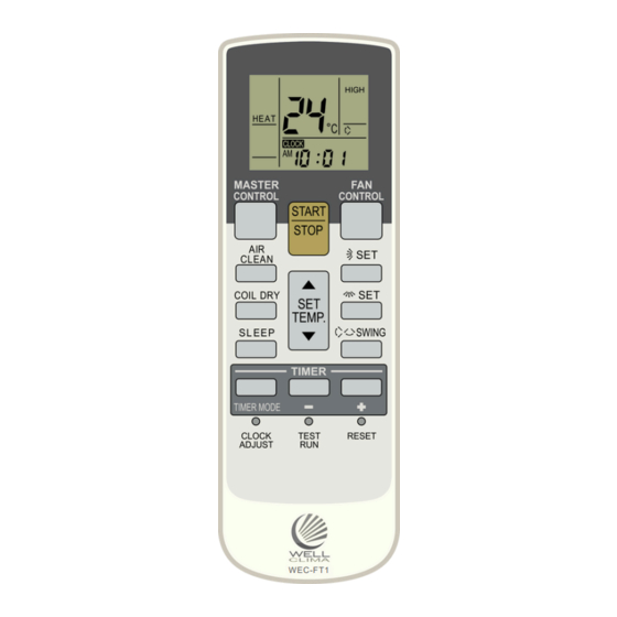 Wellclima WEC-FT1 User Manual