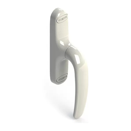 GIESSE UNICA CREMONE INTERNAL OPEN-AWAY Instructions