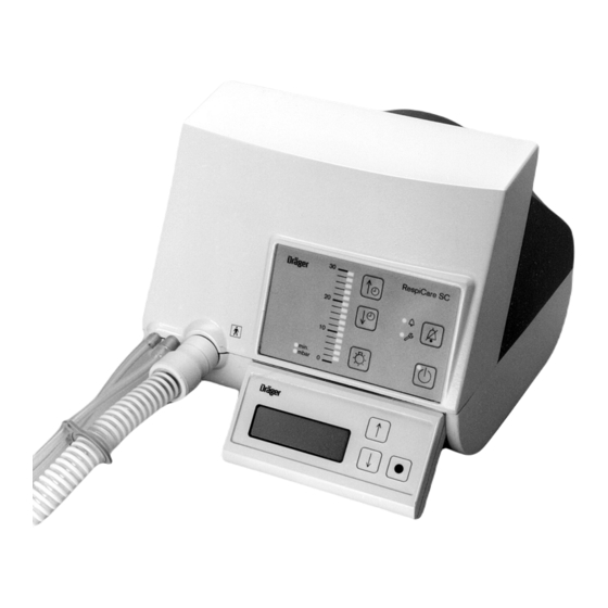 Dräger Medical RespiCare SC Instructions For Use Manual