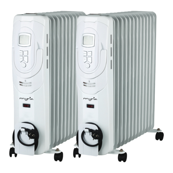 User Manuals: Myria MY4301 Oil-Filled Radiator Heater