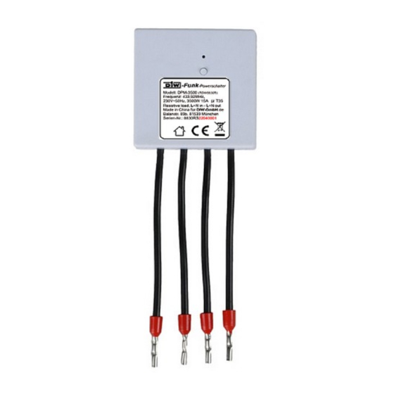 DIW DPM-3500 Operating Instructions