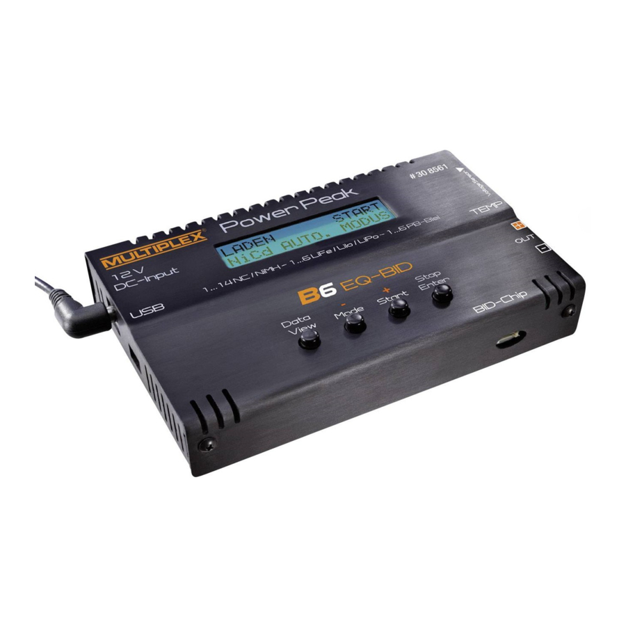 Multiplex Power Peak B6 EQ-BID Operation Instructions Manual