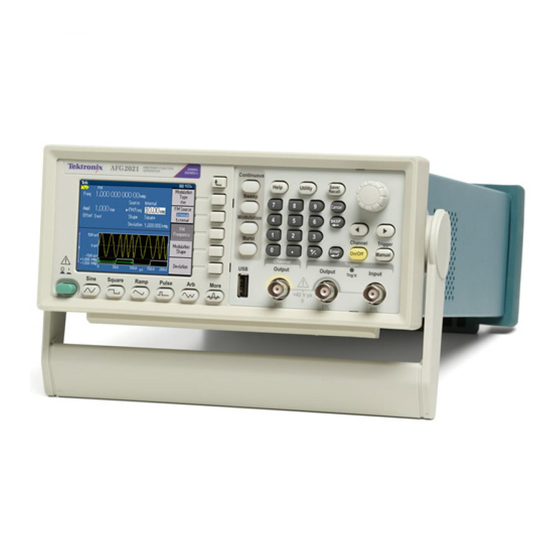 Tektronix AFG2000 Instruction