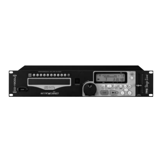 IMG STAGELINE CD-190DJ Instruction Manual