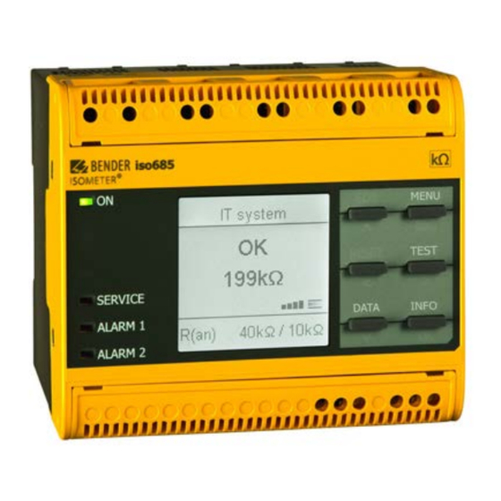 Bender ISOMETER isoRW685W-D-B Manual