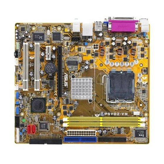 Asus P5VD2 VM - SE Motherboard - Micro ATX Mode D'emploi