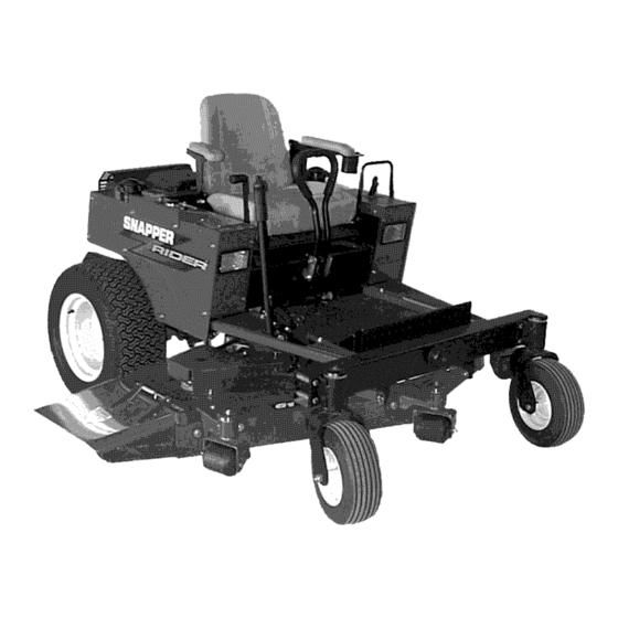 Snapper ZMT2500KH SERIES 0 Safety Instructions & Operator's Manual