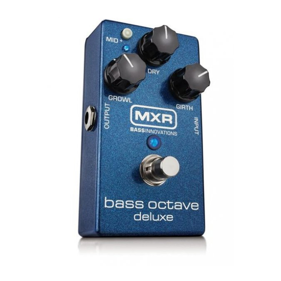 mxr m288 Bass Octave Deluxe Manual