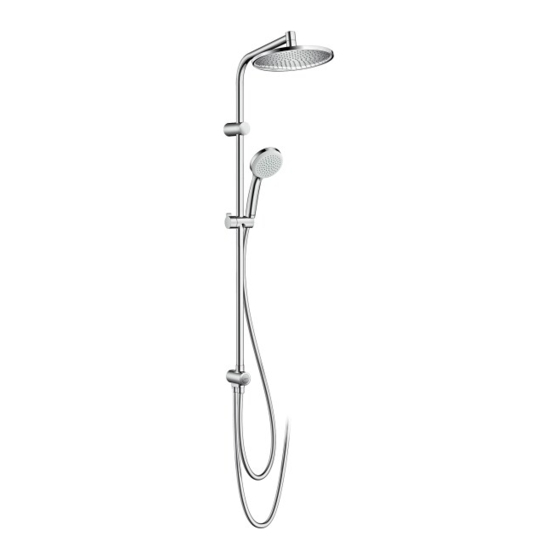 Hans Grohe Crometta S 240 1jet Showerpipe Reno 27342007 Instructions For Use/Assembly Instructions