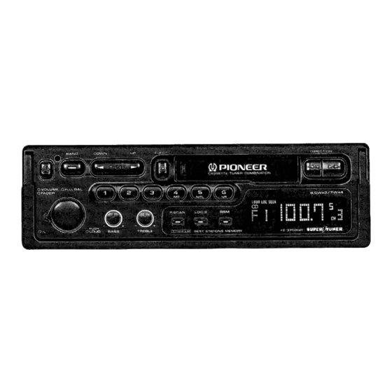 Pioneer SUPERTUNER KE-2750QR Owner's Manual