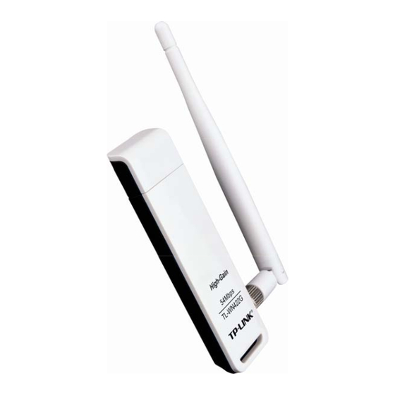 TP-Link TL-WN422G - 54Mbps High Gain Wireless USB Adapter User Manual