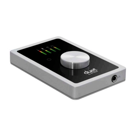 Apogee Duet Quick Start Manual
