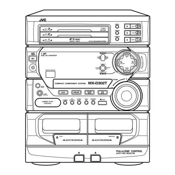 User Manuals: JVC CA-D302T Compact Component System