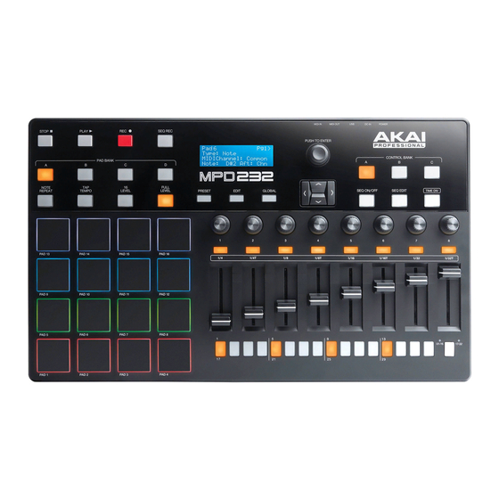 Akai MPD232 User Manual